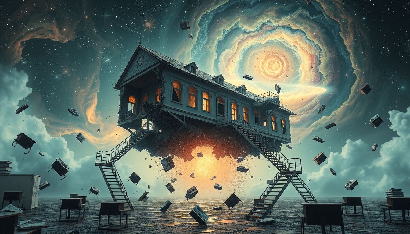 Rêver d'école qui s'effondre symbolise peur d'insécurité et chaos.