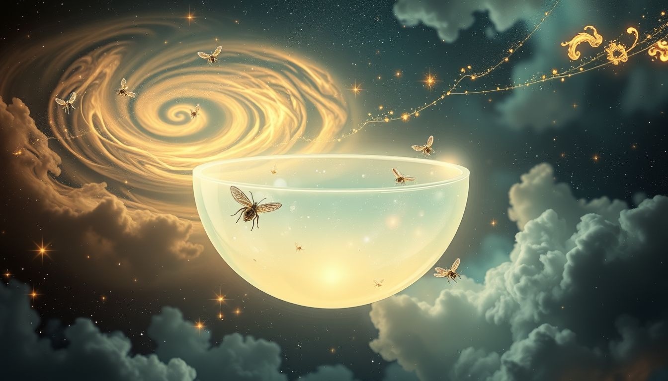 Rêver d'insectes dans un bénitier symbolise des pensées polluantes.