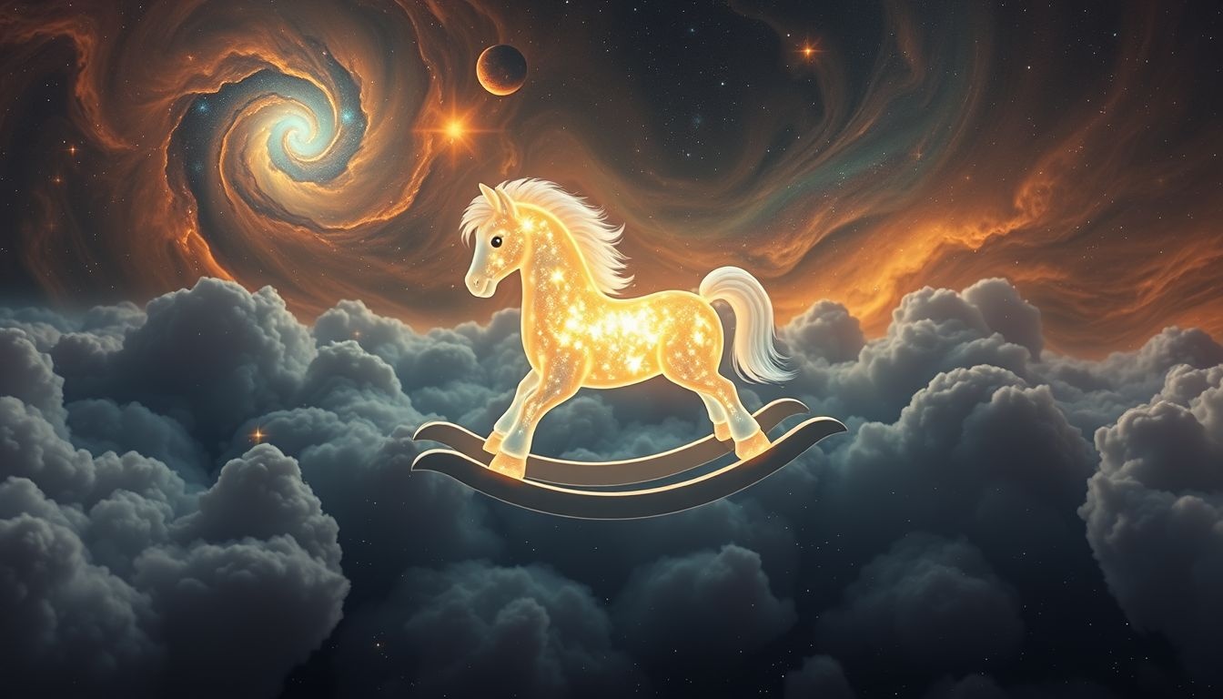 Un cheval à bascule parlant révèle un message de votre intuition.
