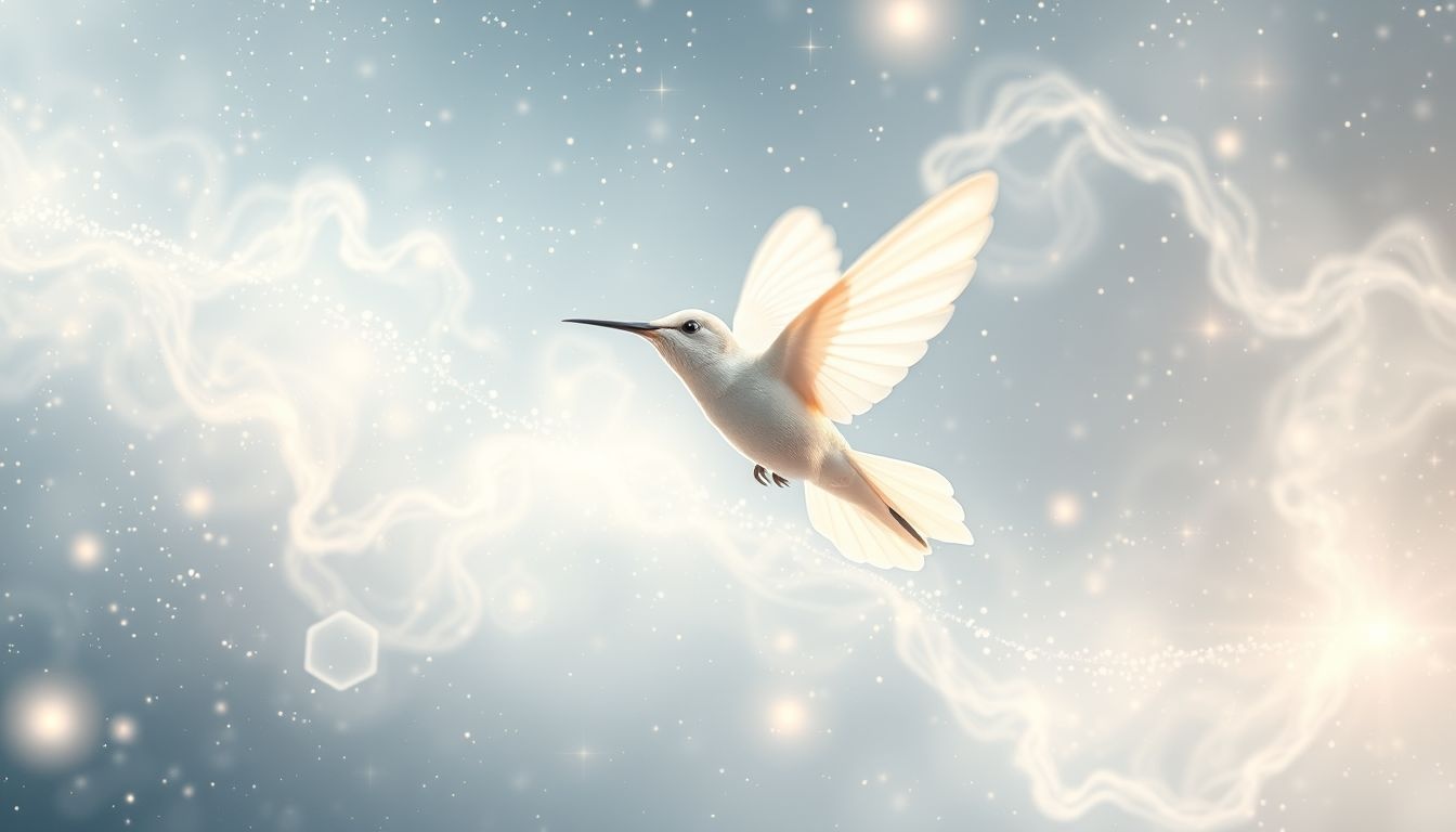 Rêver d'un colibri blanc symbolise un nouveau départ pur.