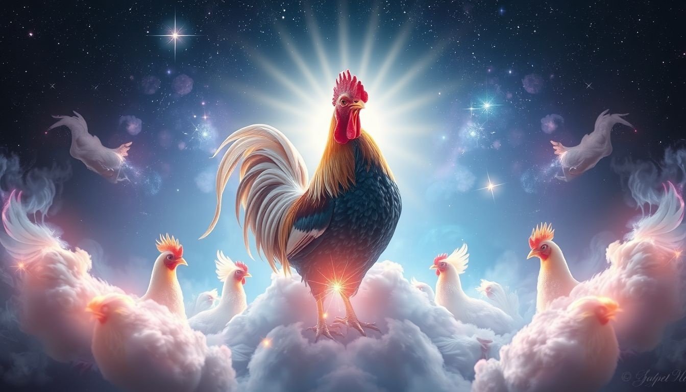 Le coq symbolise la puissance masculine au sein du foyer.