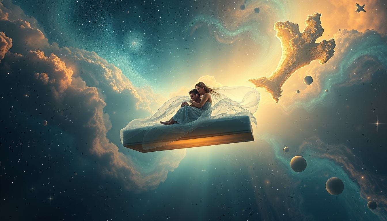 Rêver d’un lit volant symbolise liberté et évasion partagée.