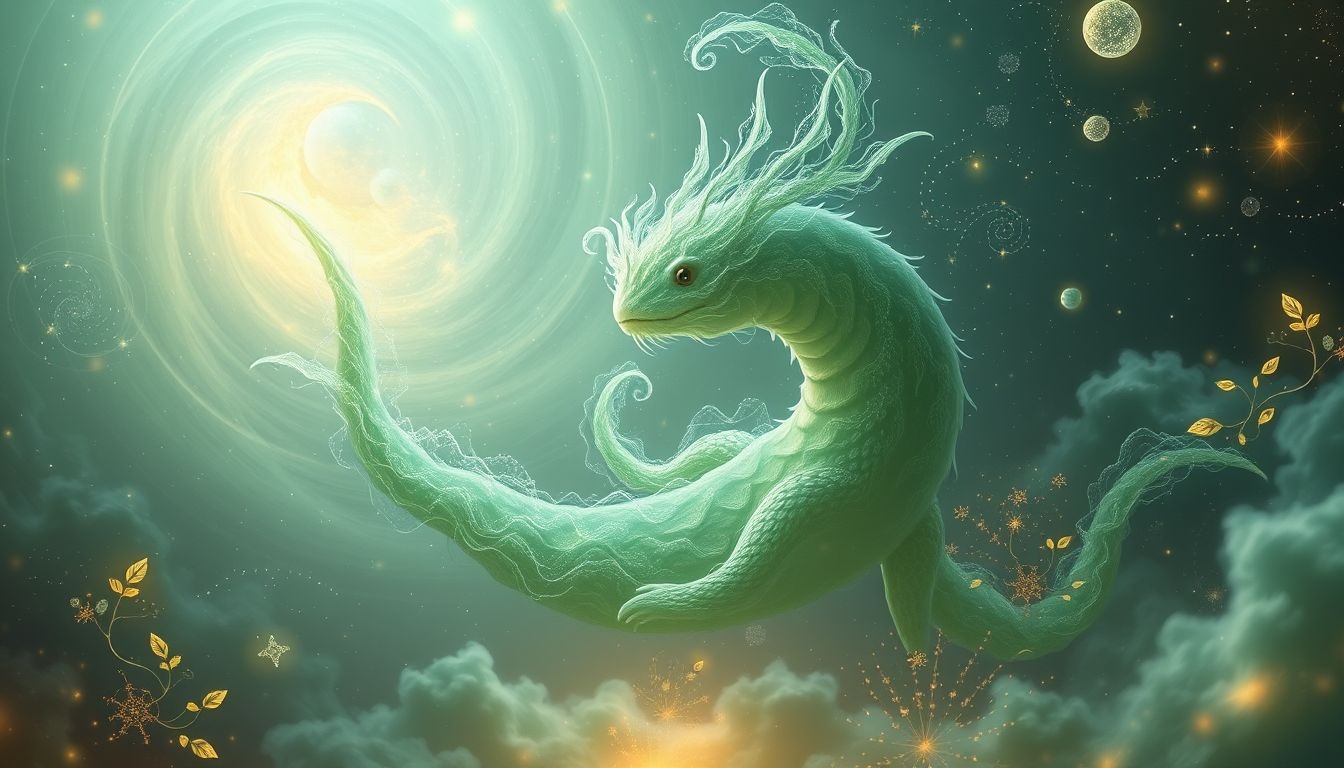 Rêver d’un monstre marin vert symbolise guérison et renouveau naturel.
