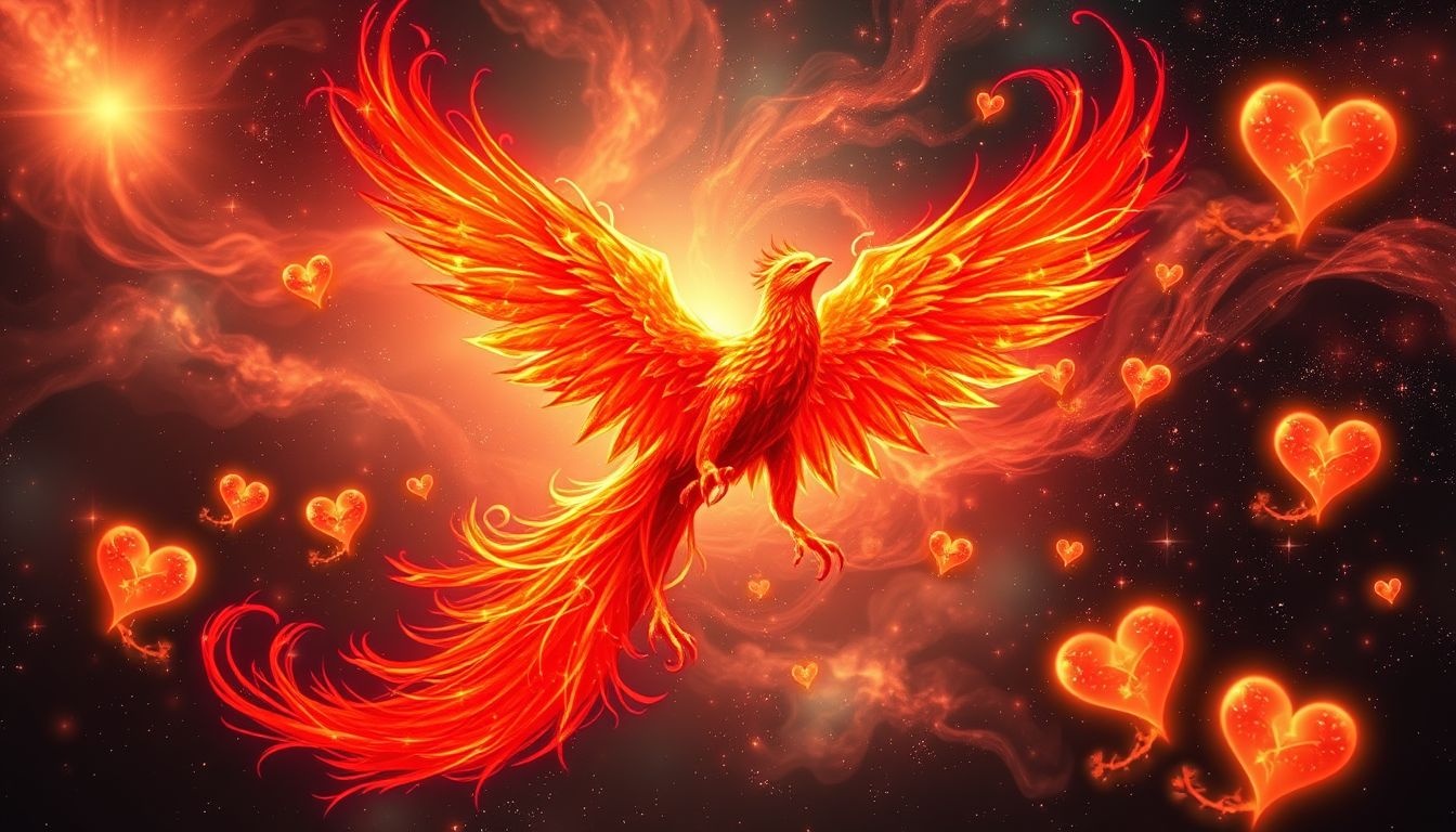 Rêver d’un phénix rouge symbolise passion ardente et renaissance énergétique.