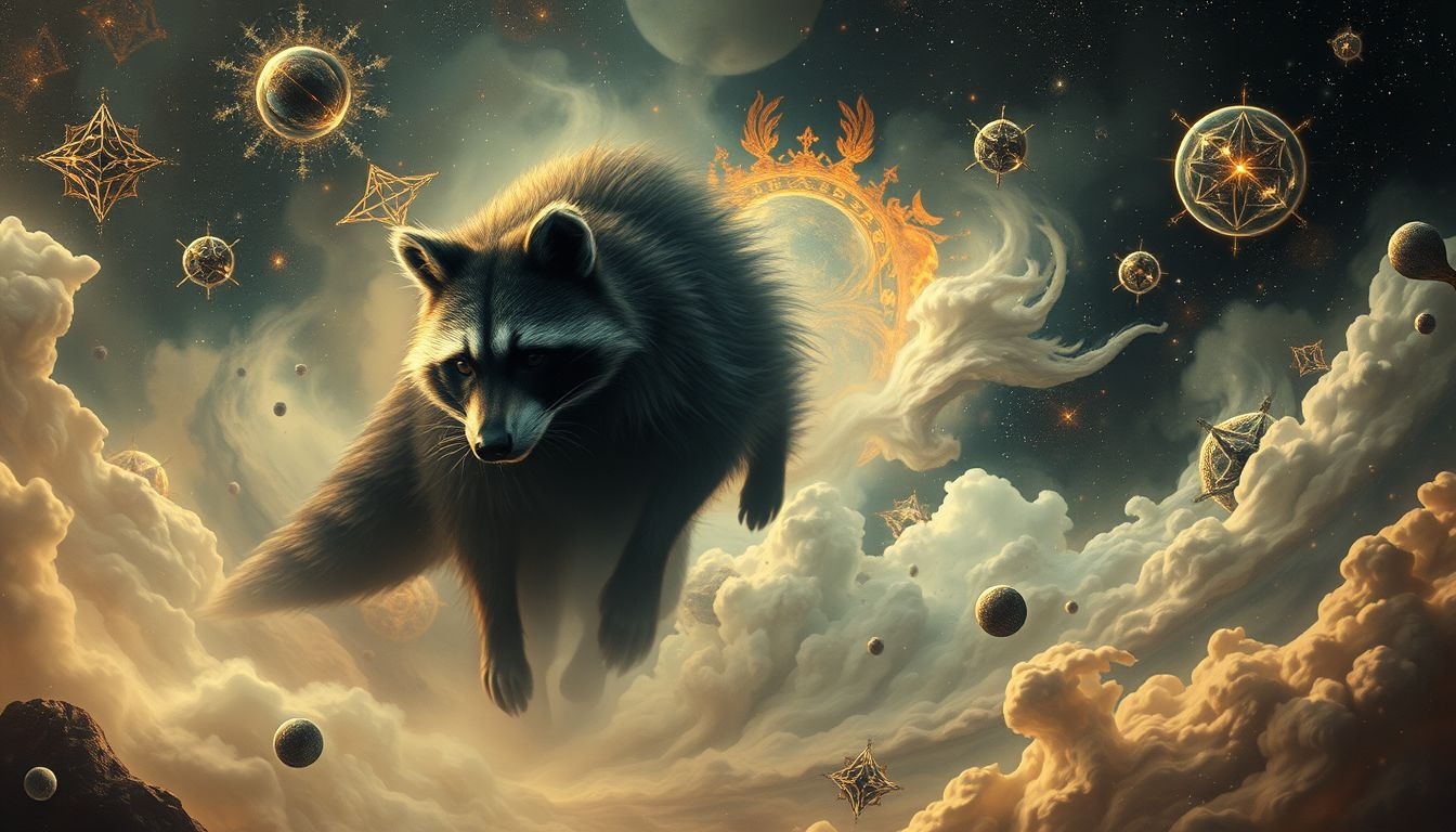 Rêver d'un raton laveur agressif symbolise des conflits intérieurs.