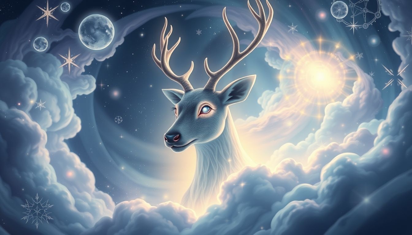 Rêver d'un renne qui vous regarde symbolise vigilance et conscience accrue.