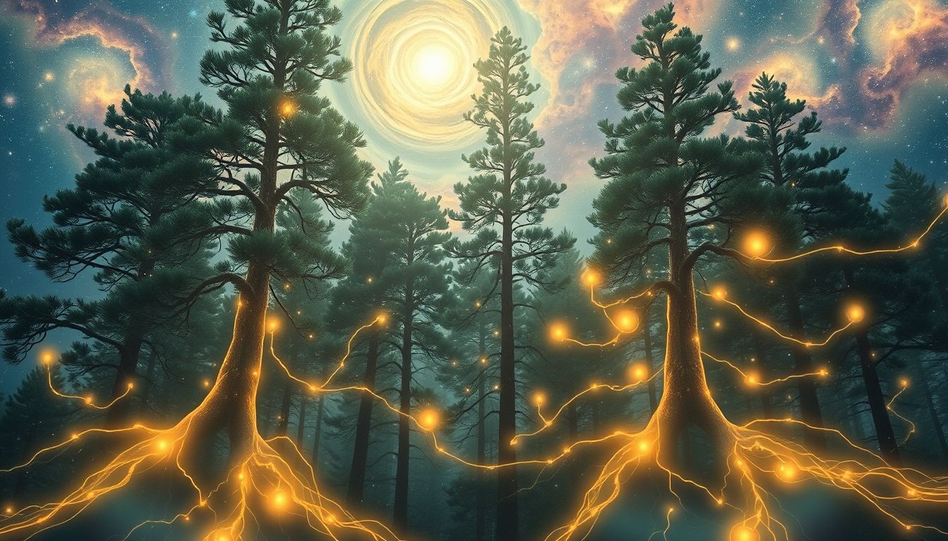 Rêver d'une forêt de pins symbolise abondance et soutien communautaire.