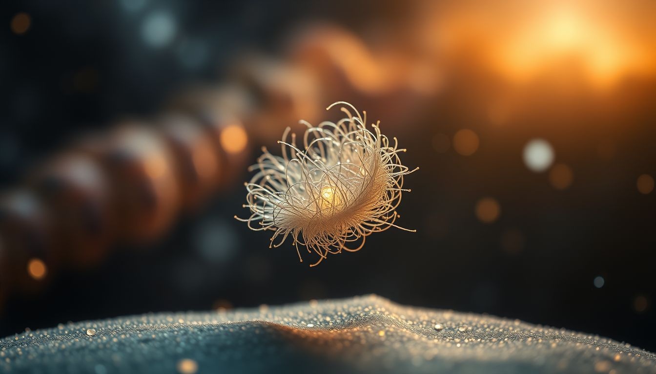 Une touffe miniature symbolise la beauté cachée dans la simplicité.