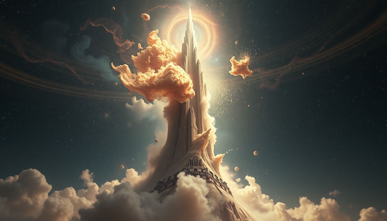 Rêver d'une tour qui s'écroule symbolise des ambitions dangereusement énormes.