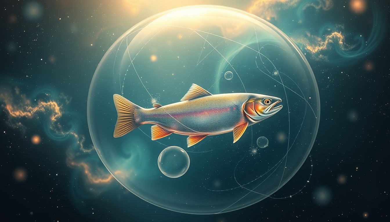 Rêver d'une truite en aquarium symbolise maîtrise émotionnelle intérieure.