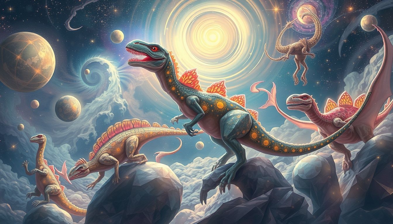 Rêver de dinosaures hybrides révèle une imagination débordante et unique.