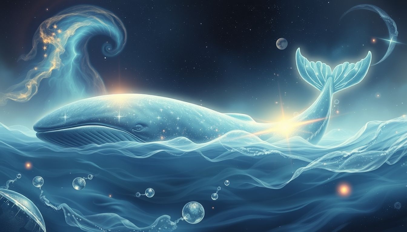 Rêver de parler à une baleine révèle votre sagesse intérieure profonde.