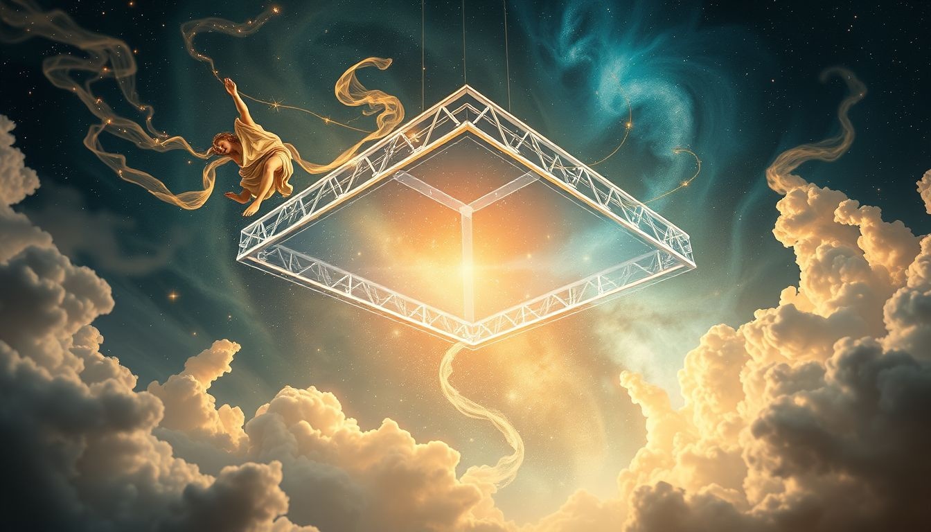 La croissance spirituelle révèle une illumination intérieure éclatante sous le verre.