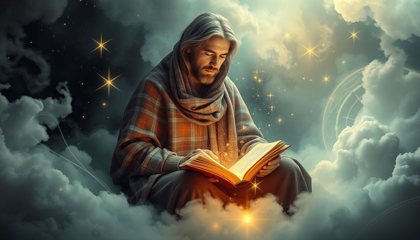 Rêver d’un Écossais lisant symbolise la quête de sagesse intérieure.