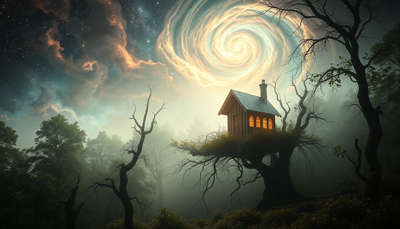 Le cottage symbolise un refuge secret pour explorer l’inconscient profond.