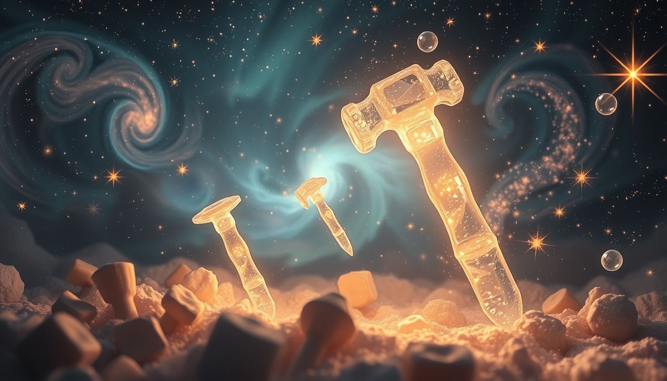 Le marteau symbolise la force et la résolution dans les rêves.