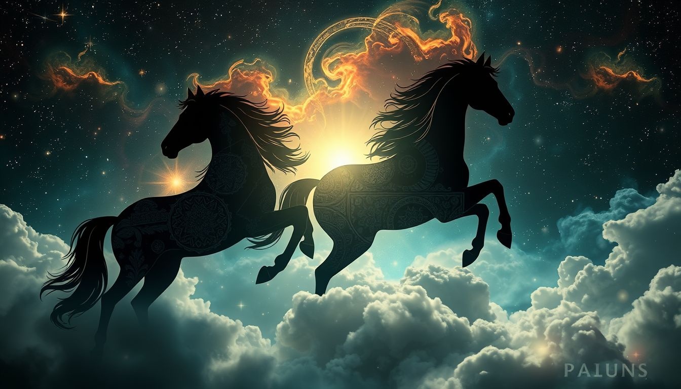 Dans certaines cultures, le cheval noir symbolise le mystère et la transformation.