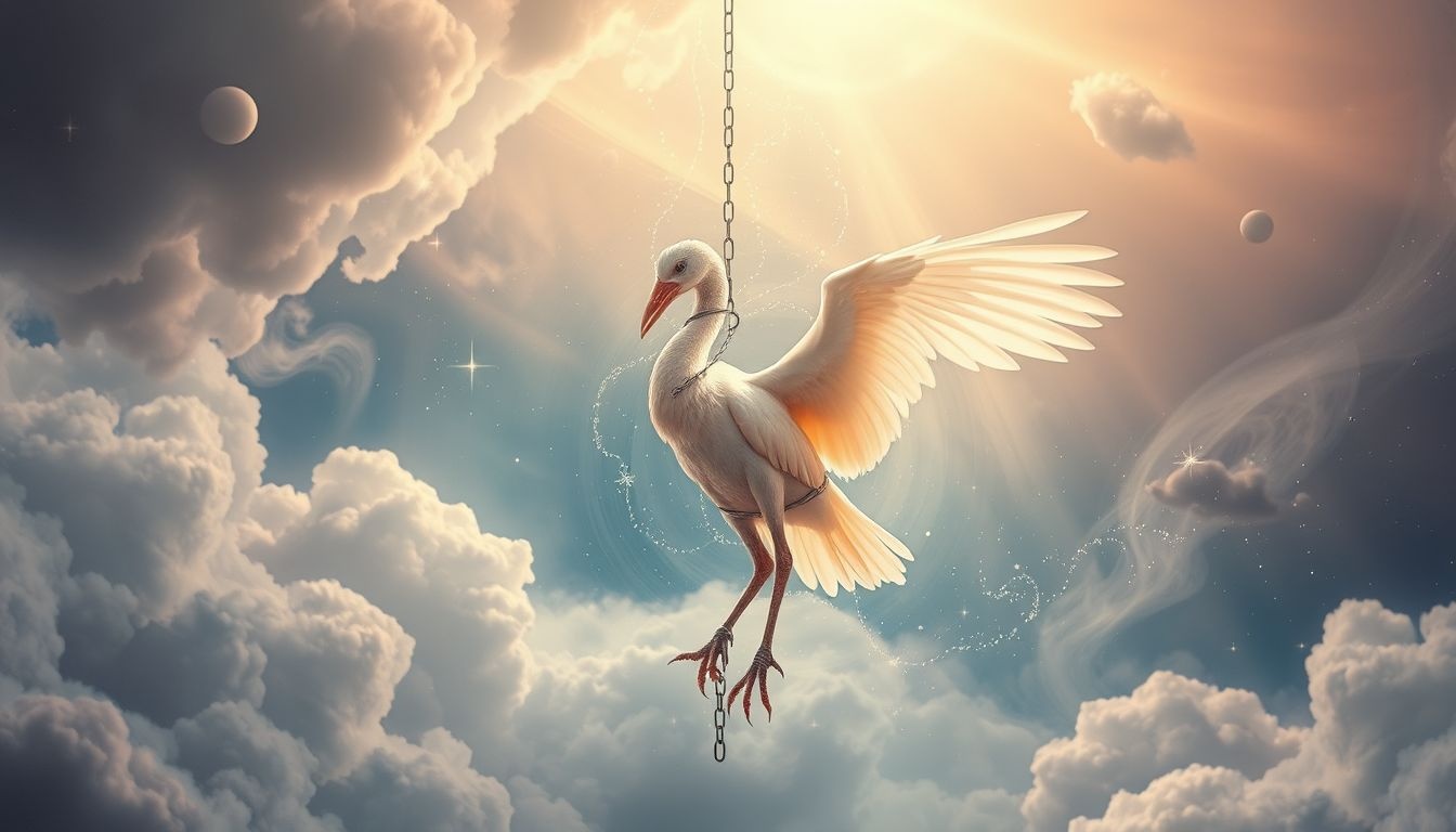 Le chapon symbolise la soumission imposée et la liberté perdue.