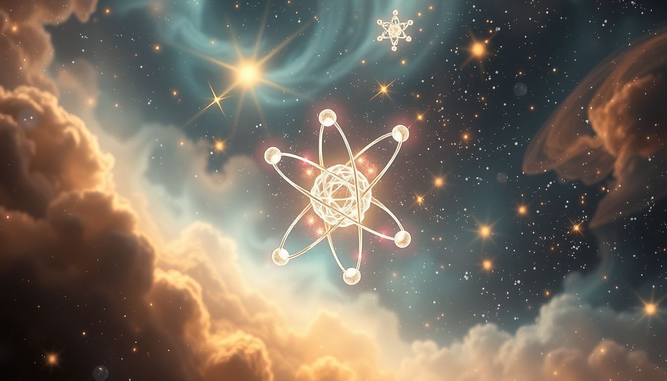 Rêver d'atomes symbolise l'exploration de soi et de l'univers.