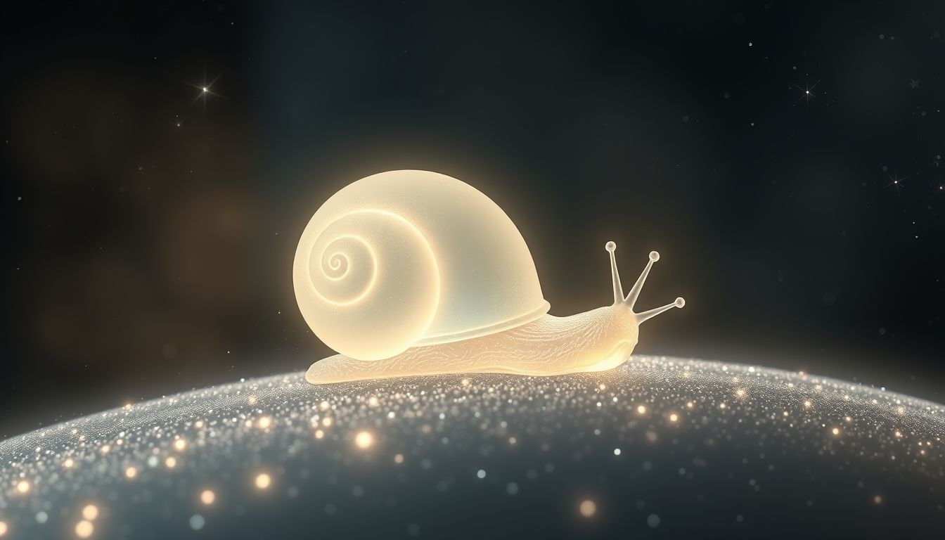 Rêver d'escargot symbolise la persévérance malgré un progrès lent.
