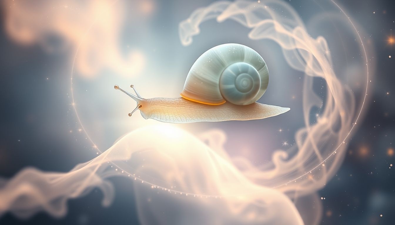 Rêver d’escargot sur soi symbolise souvent lenteur envahissante.