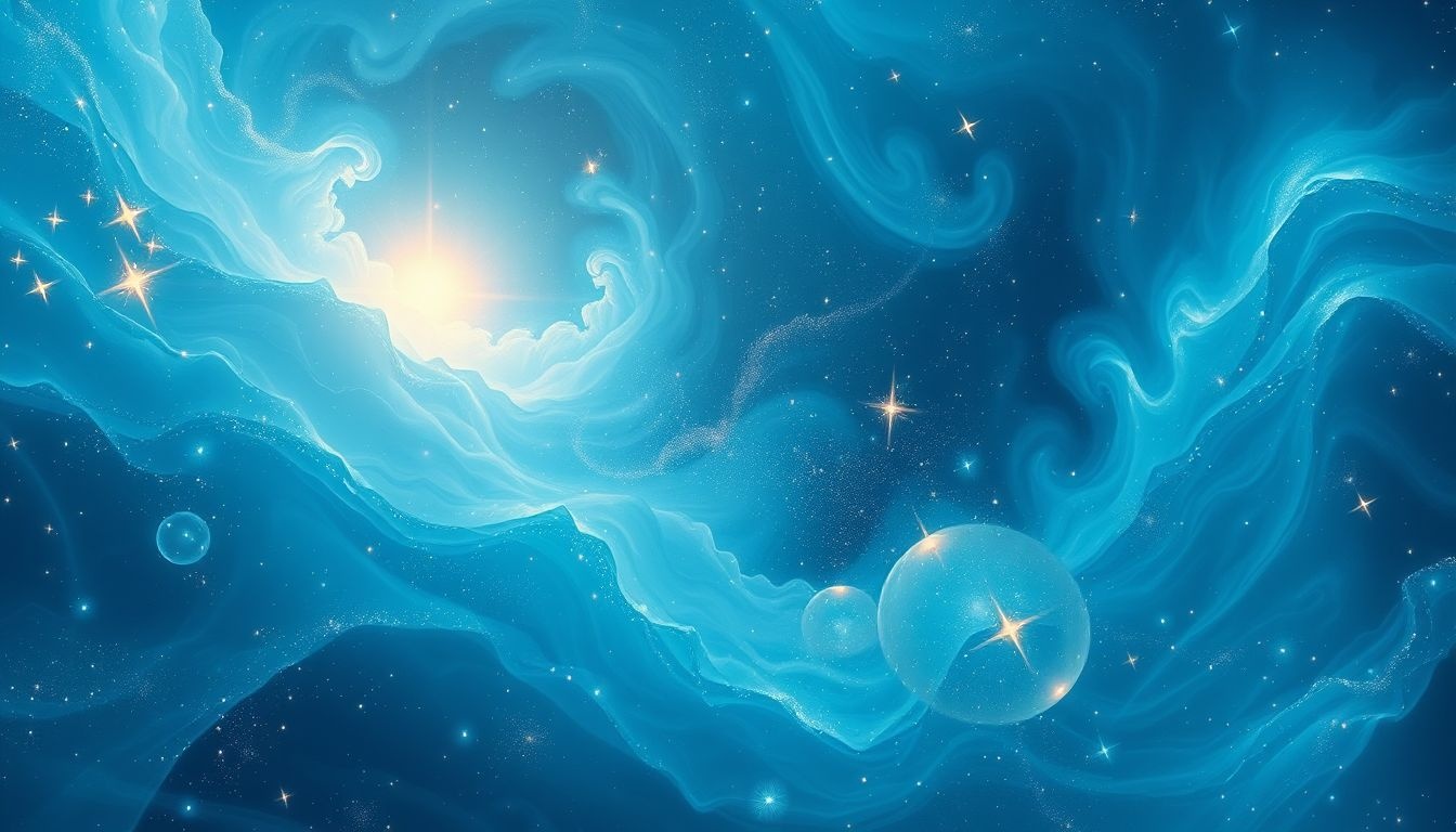 Le bleu symbolise souvent la paix intérieure et la sagesse profonde.