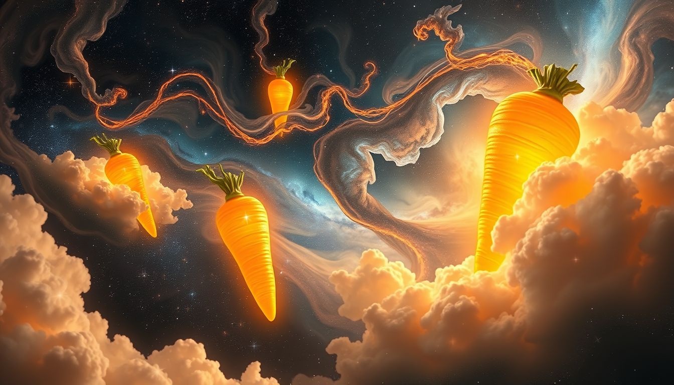 Rêver de carottes entières symbolise intégrité et force intérieure profonde.