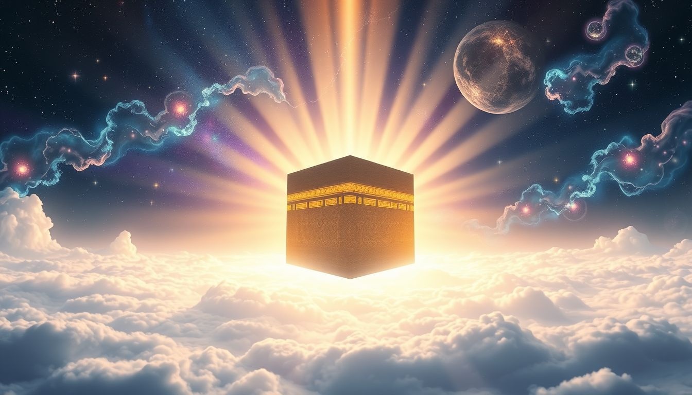 Rêver de la Kaaba illuminée symbolise une guidance divine lumineuse.