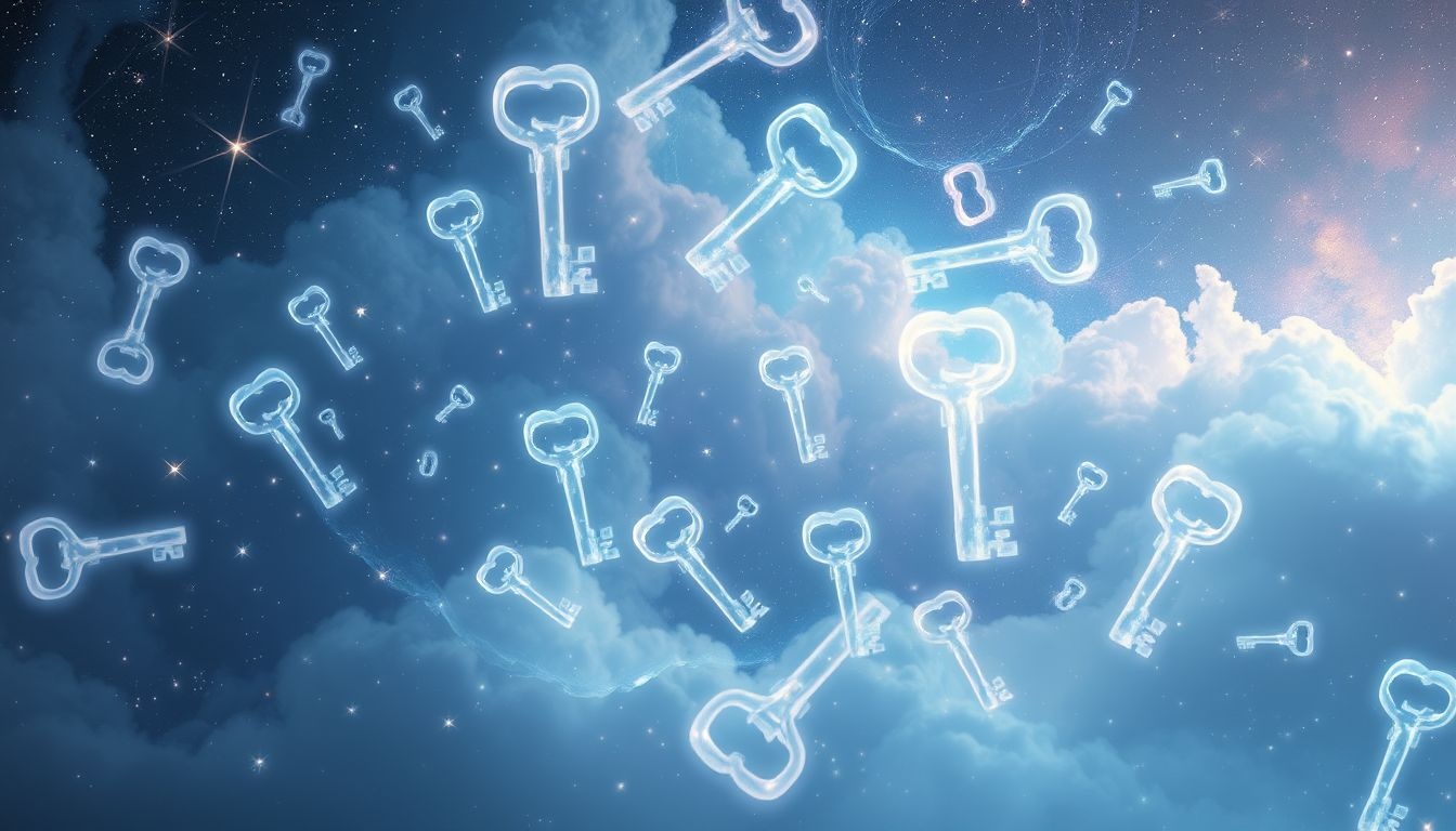 Rêver de plusieurs clés symbolise des choix multiples et incertitudes.
