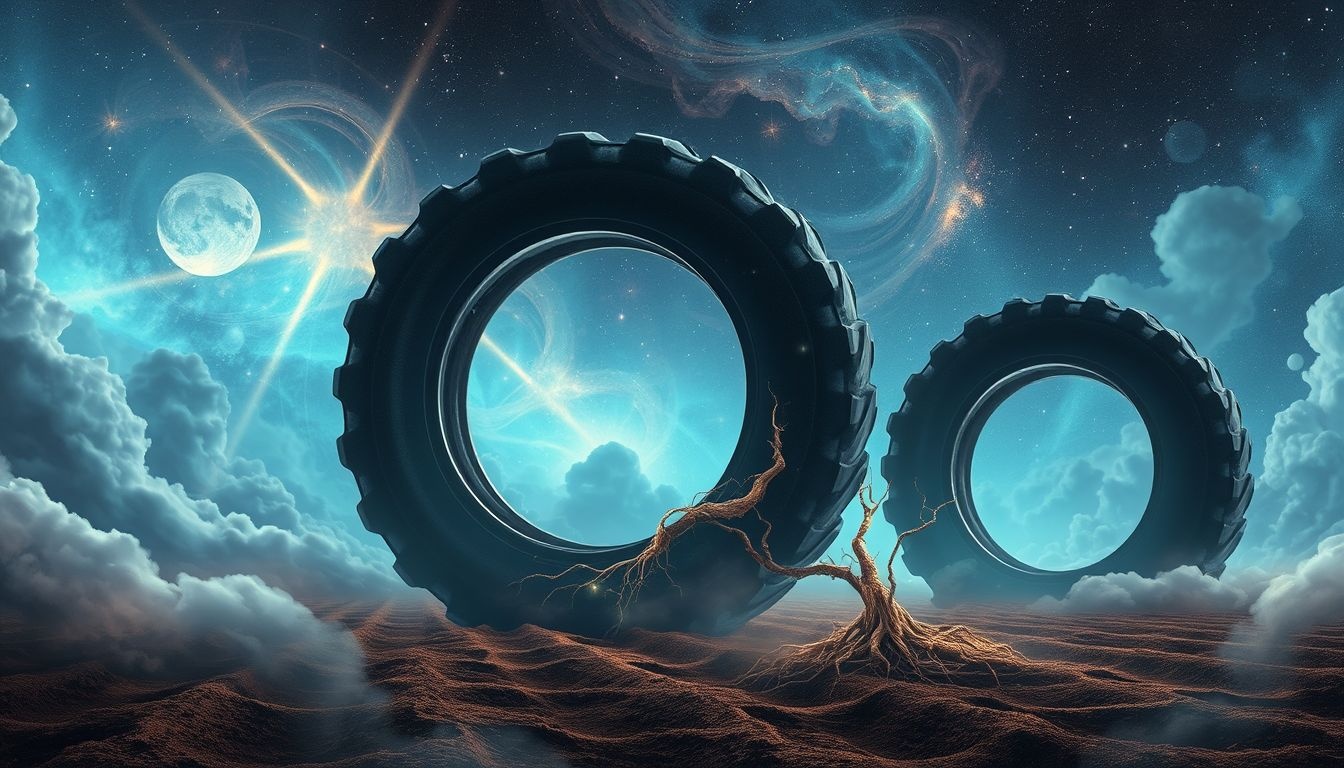 Rêver de pneus de tracteur symbolise le travail dur et la stabilité.