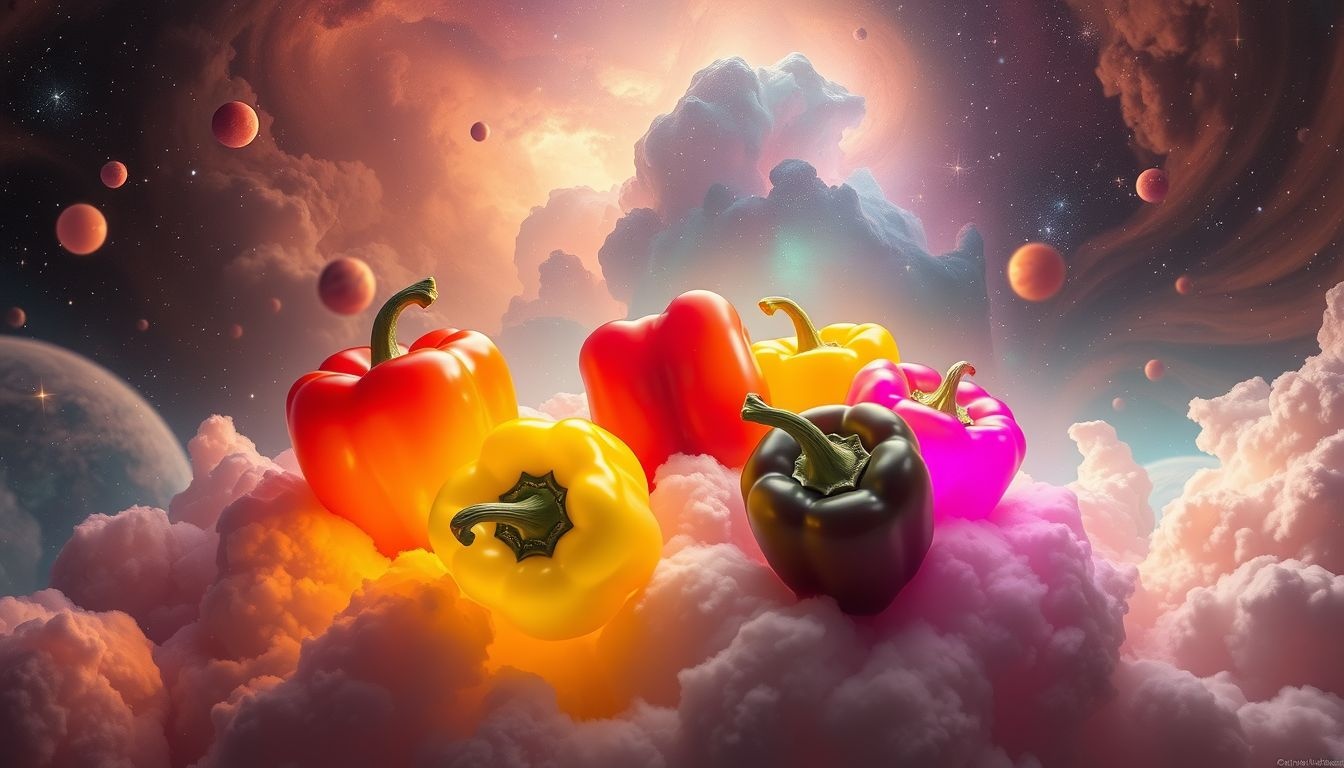 Rêver de poivrons colorés symbolise équilibre et diversité intérieure.