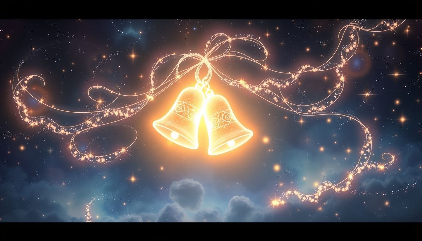 La cloche de mariage symbolise l’union et les nouveaux commencements.