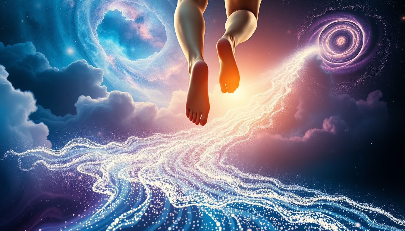 Courir pieds nus symbolise souvent l’évasion et la liberté réelle.