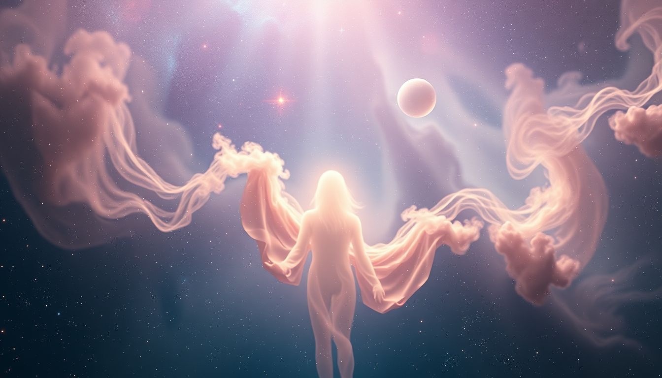 L'évaporation symbolise la libération spirituelle et l'ego qui s'efface.