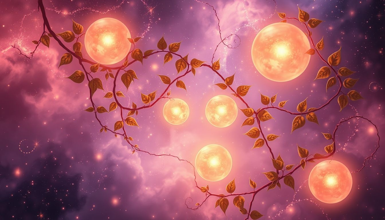 Les feuilles de vigne symbolisent la passion florissante dans l’amour.