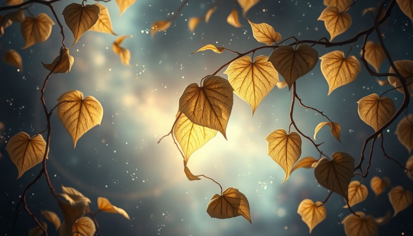 Les feuilles mortes symbolisent la fin et le renouveau inévitable.