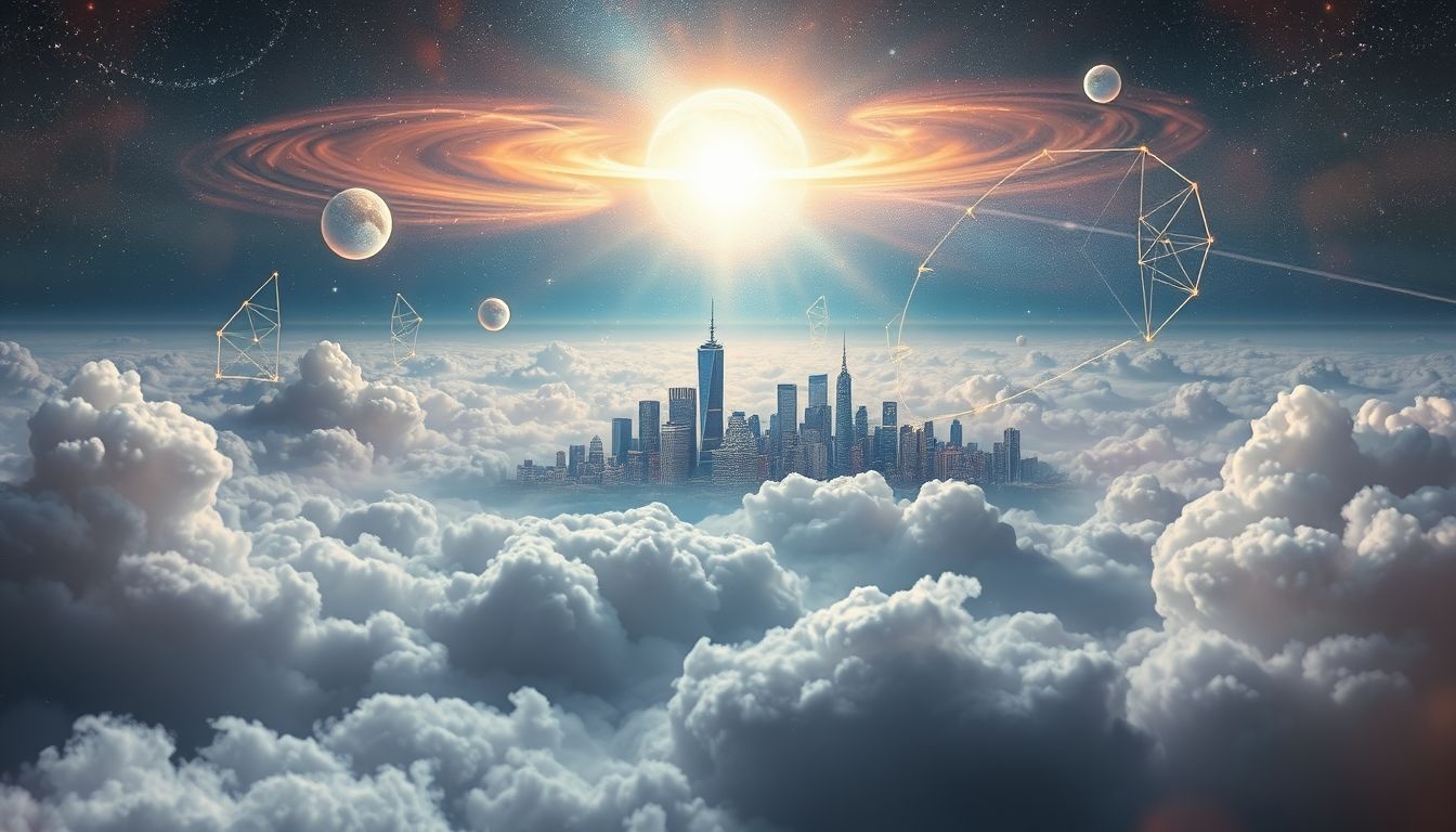 L'horizon urbain symbolise l'équilibre entre carrière et vie sociale.