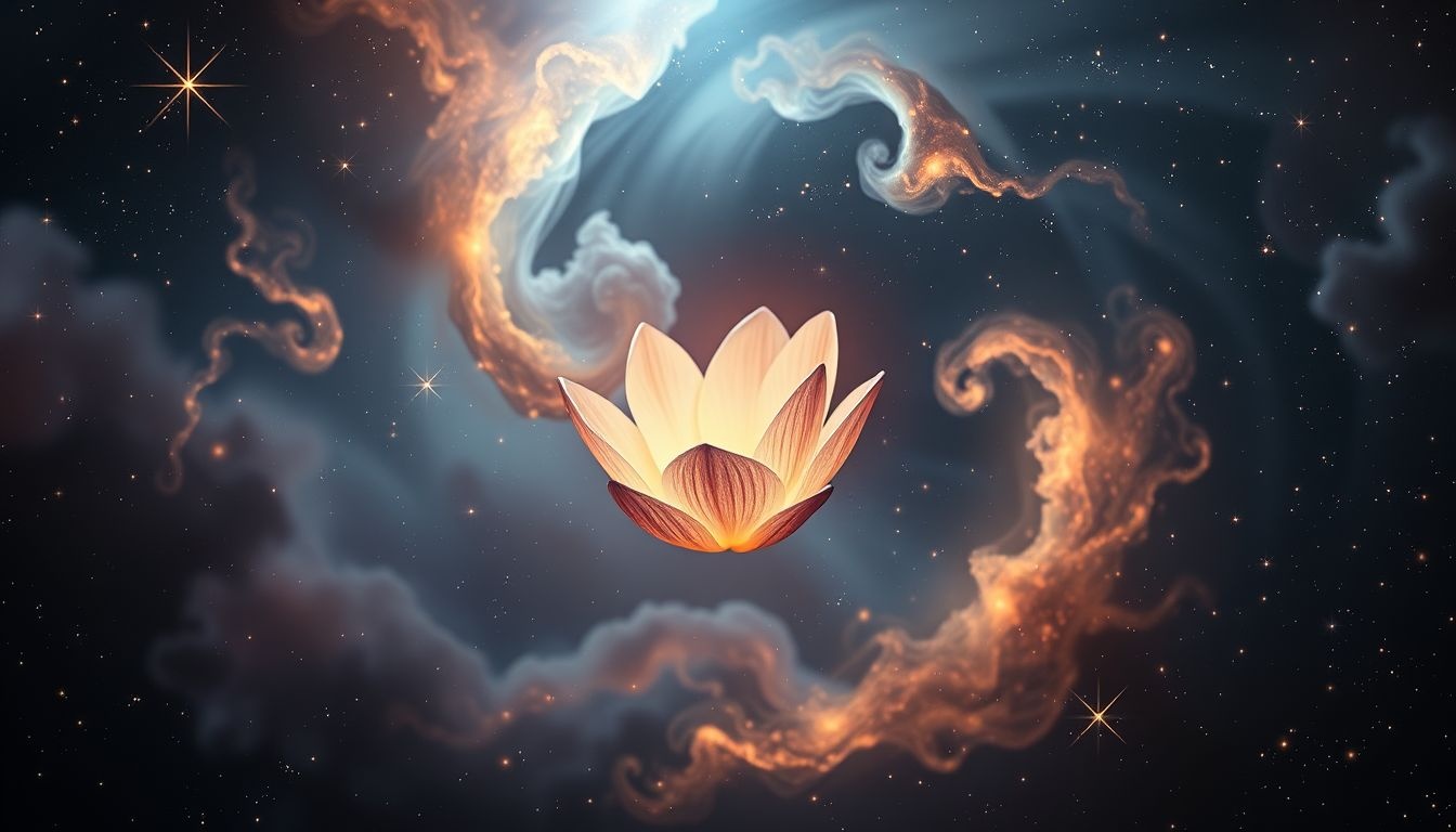 La fleur incarne l’émotion pure et l’épanouissement intérieur.