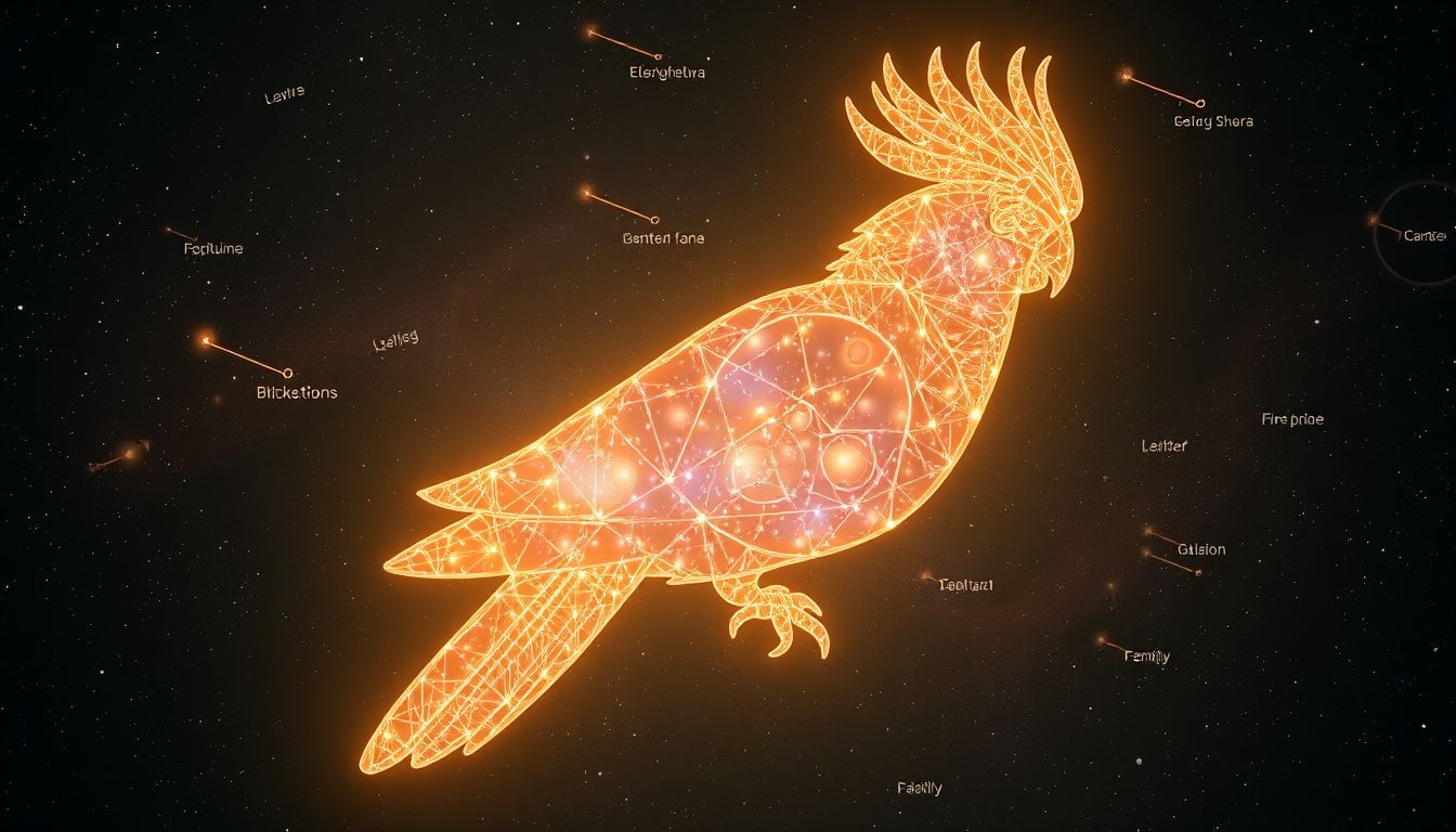 Le cacatoès symbolise des liens forts en amour et amitié.