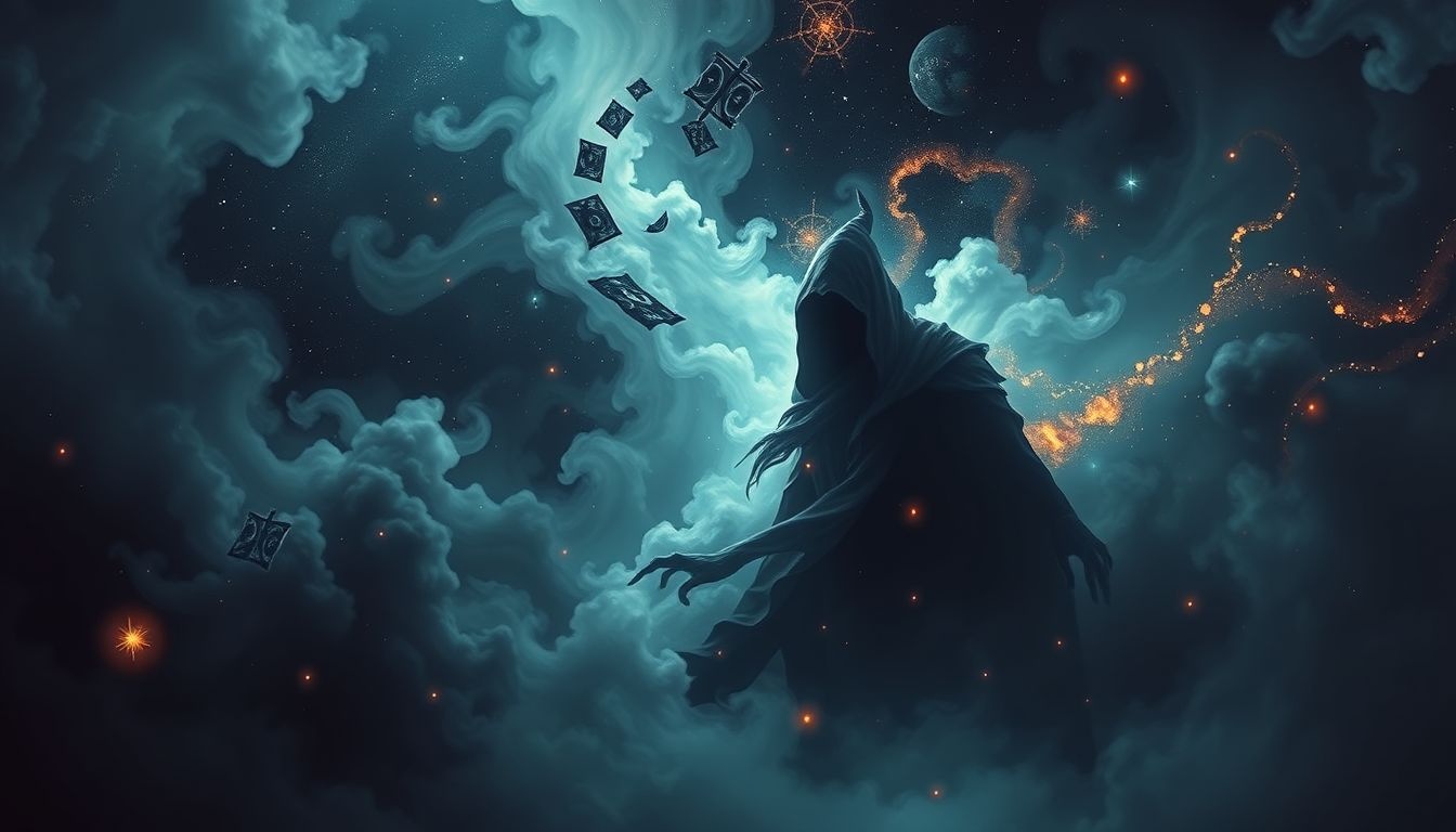 Le mage symbolise l'ombre, révélant nos désirs inconscients refoulés.