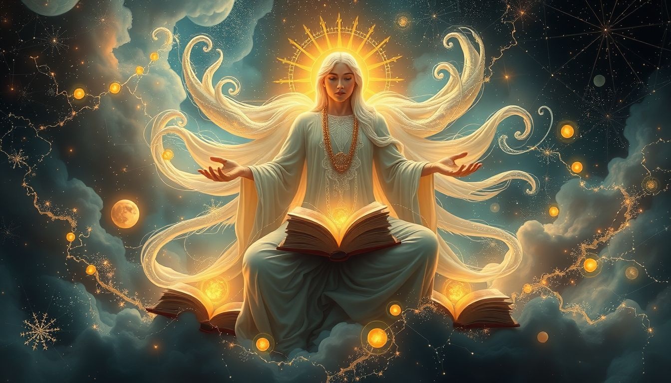 Marie enseignant symbolise la sagesse divine et l’éveil intérieur.