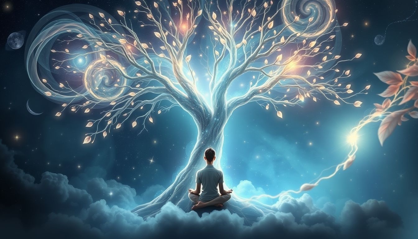 Rêver sous un arbre symbolise paix intérieure et renouveau spirituel.