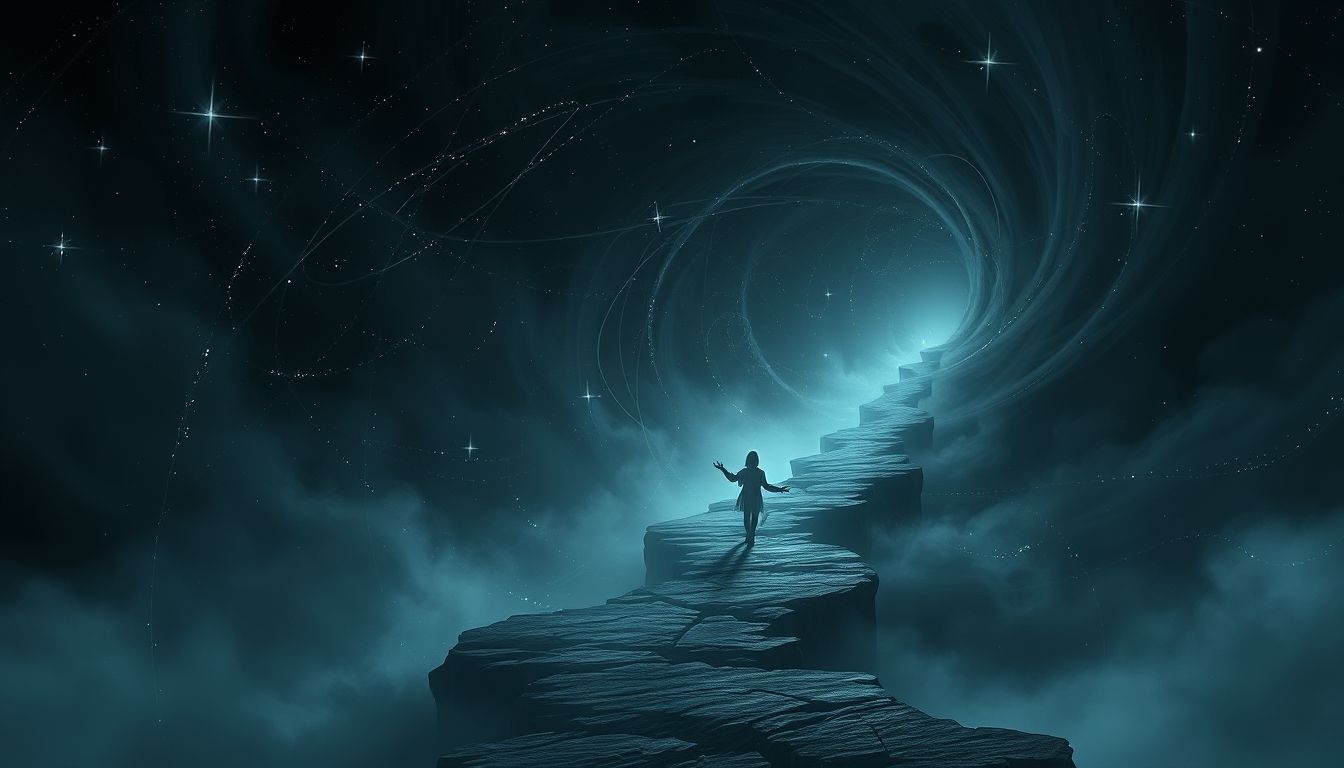 Rêver d’un chemin sombre reflète souvent peur et incertitude intérieure.