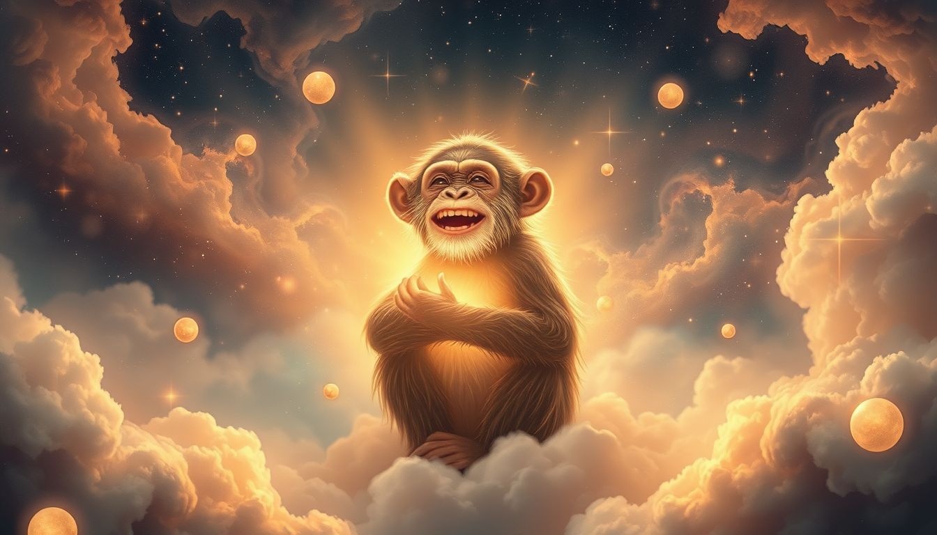 Rêver d’un chimpanzé amical reflète votre joie et sociabilité.