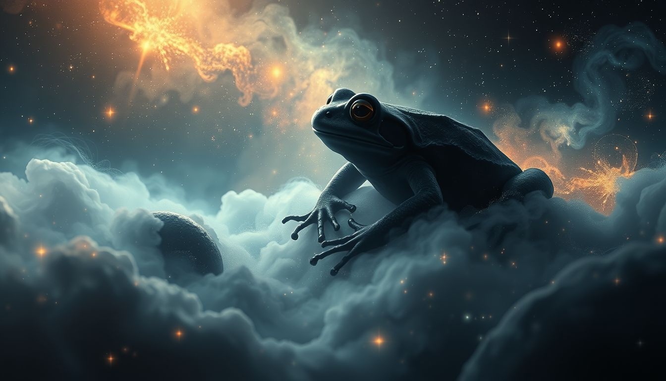 Rêver d’un crapaud noir révèle souvent des peurs profondes inconscientes.