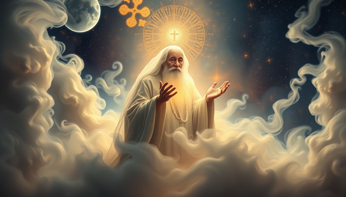 Rêver d’un vieil devin symbolise sagesse et conseils profonds.