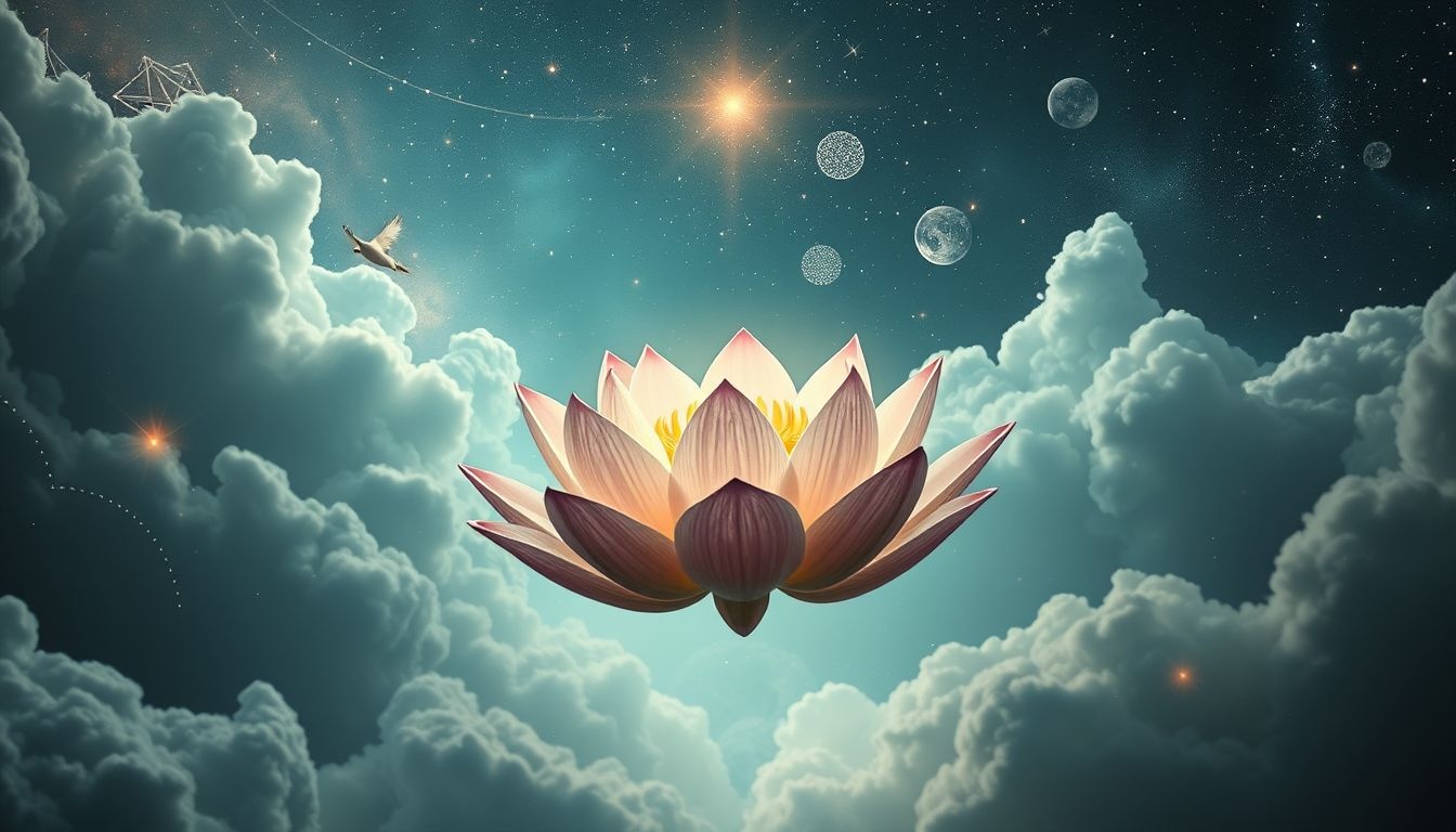 Rêver d’un lotus inattendu révèle souvent une guidance spirituelle cachée.