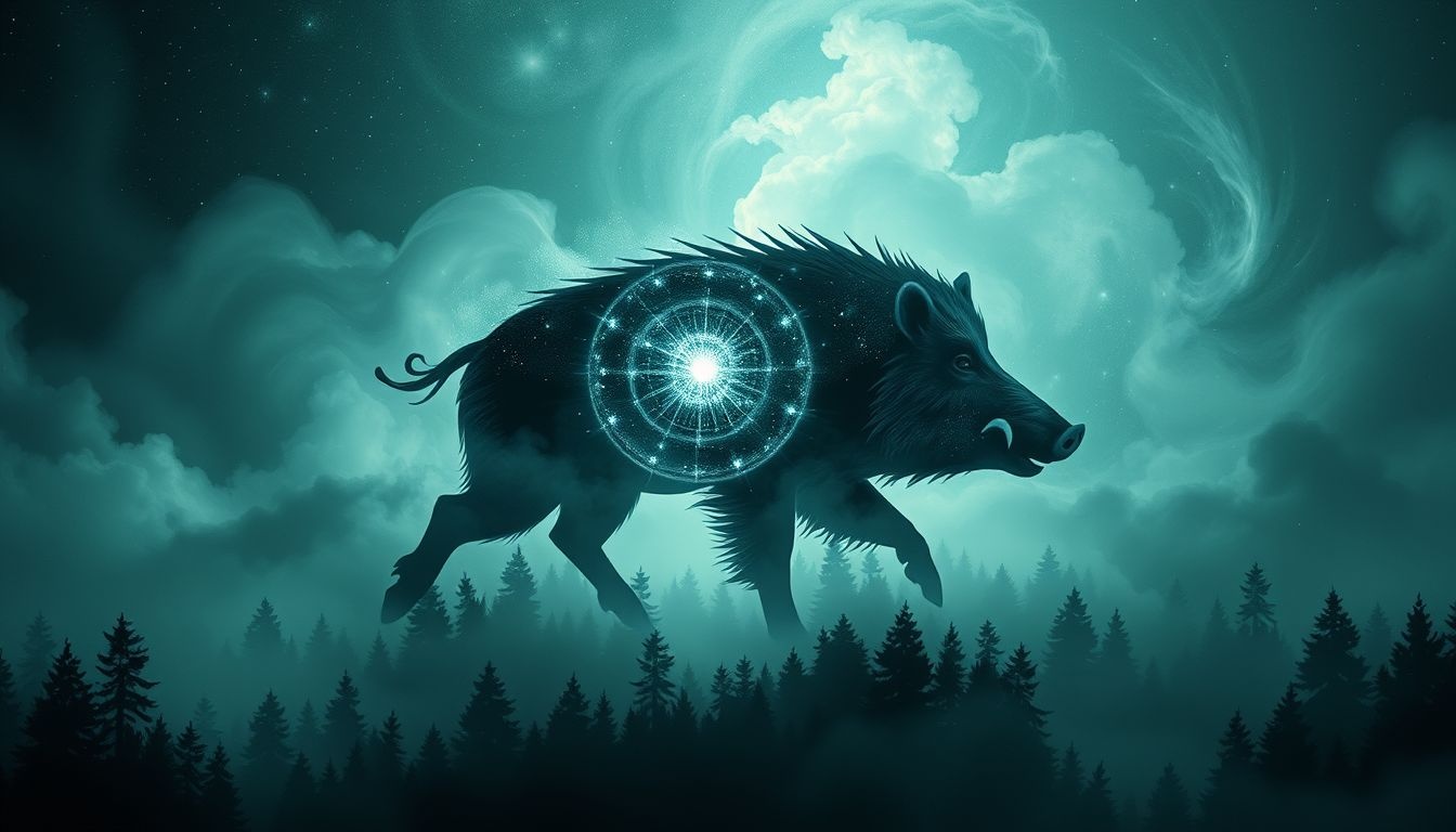 Rêver d’un sanglier symbolise force brute et instincts ancestraux.