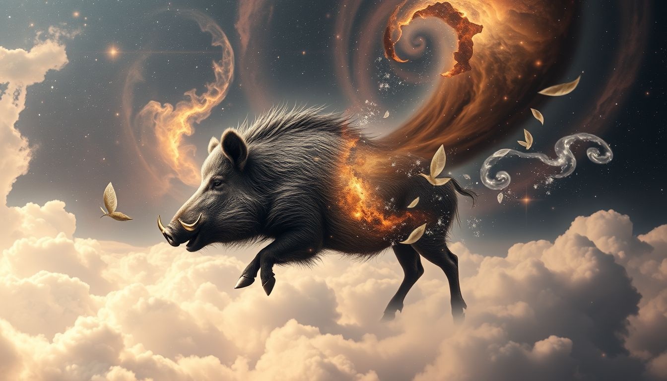 Rêver d’un sanglier humain symbolise l’acceptation de sa sauvagerie intérieure.