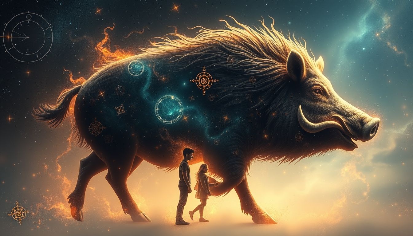 Rêver d'un sanglier symbolise une force protectrice inattendue et sécurisante.